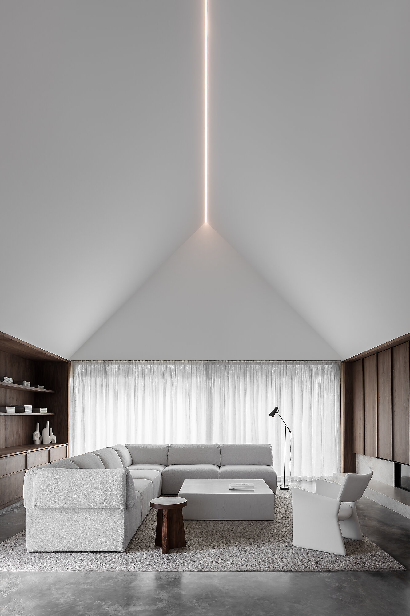 Interior photograph of Walnut House by Timothy Kaye